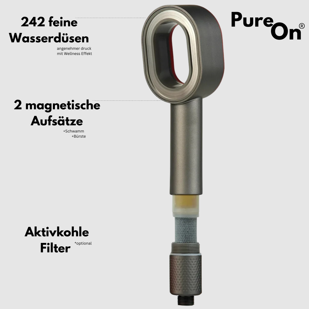 Pure On™ - 3in1 Duschkopf mit Filter (das Original)